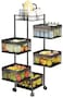 Multi-function Home Kitchen Bathroom Storage Basket Trolley (5 Layer)