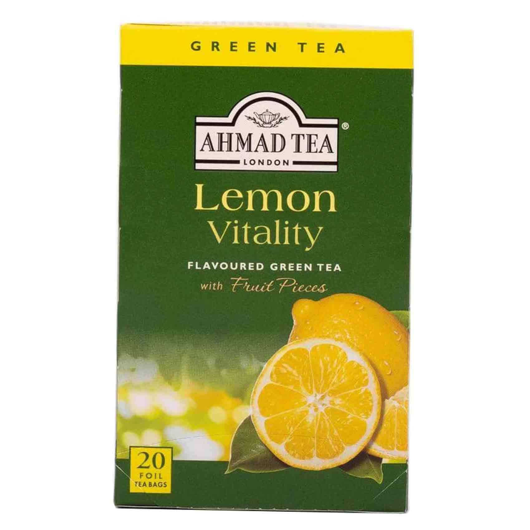 Ahmad Tea Lemon Vitality Green Tea Bags -20 Tea Bags Ahmad Tea Lemon Vitality Green Tea Bags -20 Tea Bags