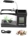 Vsell24 Mini Aquarium Fish Tank Usb Lcd Display Led Clock With Water Pump And Accessories Black