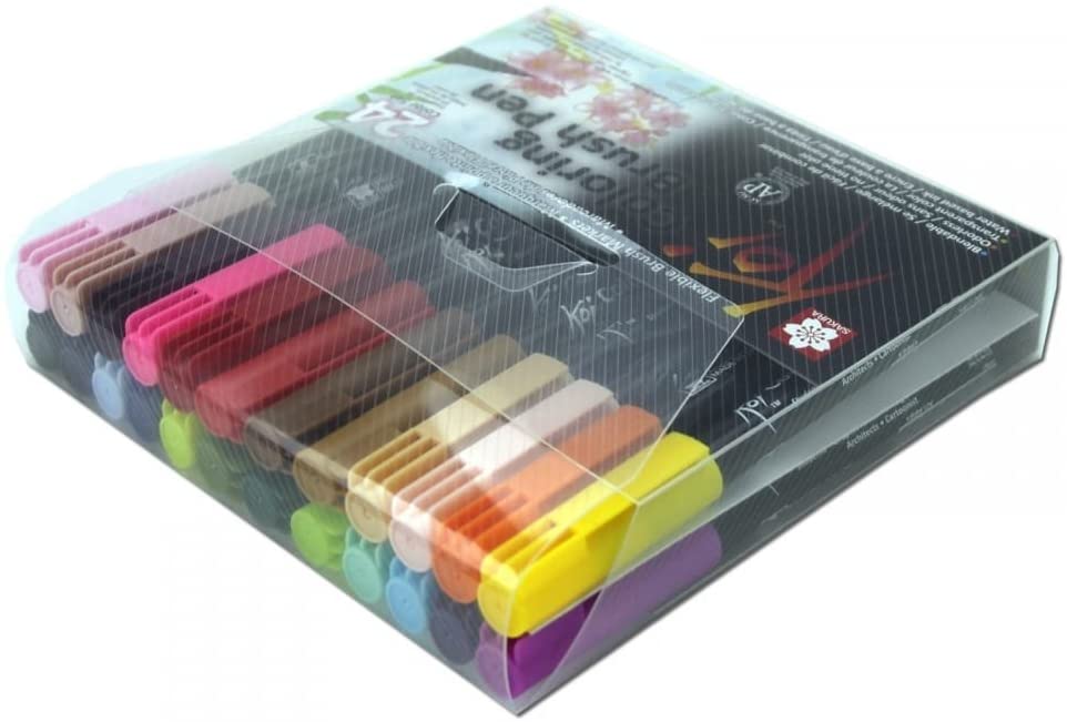 Generic Sakura Koi Color Brush Set-24, Multi-Coloured