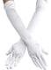 Generic Elbow Satin Gloves Set For Evening Party Fashion Accessory