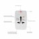 Universal Adaptor with USB charger safety used in the World