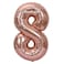 BalloonMark Aluminium Foil Balloons (Number 8) (40 Inch) (Rose Gold Colour) High Quality Helium Compatible Number Balloon for Birthday Parties &amp; Decoration at Events (1 Unit)