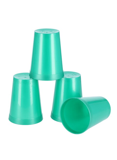 Delcasa Pack Of 4 Glasses With Water Jug Set Green 9centimeter
