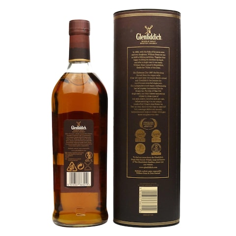 Glenfiddich 15 Year Old Single Malt Scotch Whisky 1L