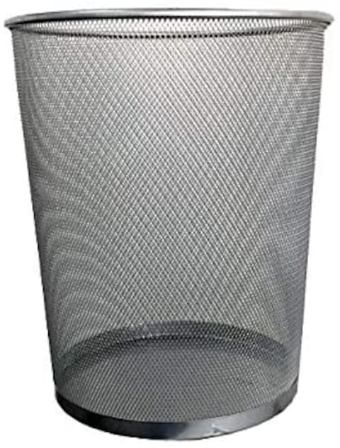 Generic Partner Waste Bin, Silver, Large, Metal Mesh, W 33.2 X H 31.4 X D 31.2cm