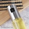 decdeal-Olive Oil Sprayer Oil Vinegar Dispenser Refillable Transparent Glass Bottle with Scale BBQ Roasting Grilling Kitchen Tools
