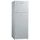 Akai 175 Liters Silver Double Door Refrigerator, Spacious Freezer Compartment, Toughened Glass Shelves, Door Rack for Bottles, Retraceable Shelves, RFMA178HS Silver