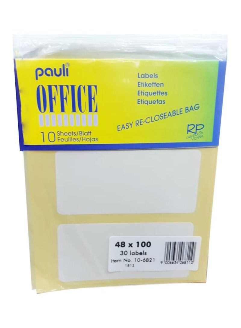 Buy Generic 30-Piece Multi-Purpose Label Set White Online | Carrefour KSA
