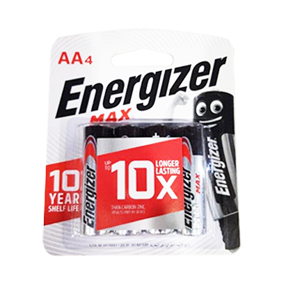 Energizer Alkaline Battery AA Max Power Seal 4 Batteries