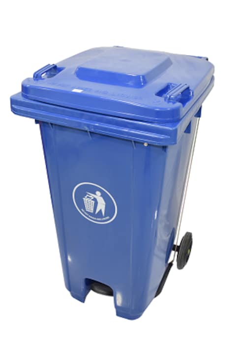 AKC Garbage Bin with a Pedal Blue 120 Liters