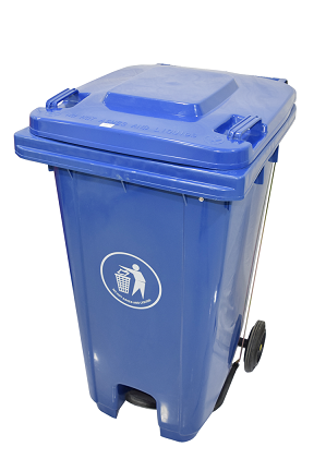 AKC Garbage Bin with a Pedal Blue 120 Liters