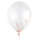 Rose Gold Confett Filled 12" Latex Balloons 5Ct