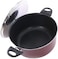 Royalford 26cm Aluminum Cooking Pot With Lid, Red