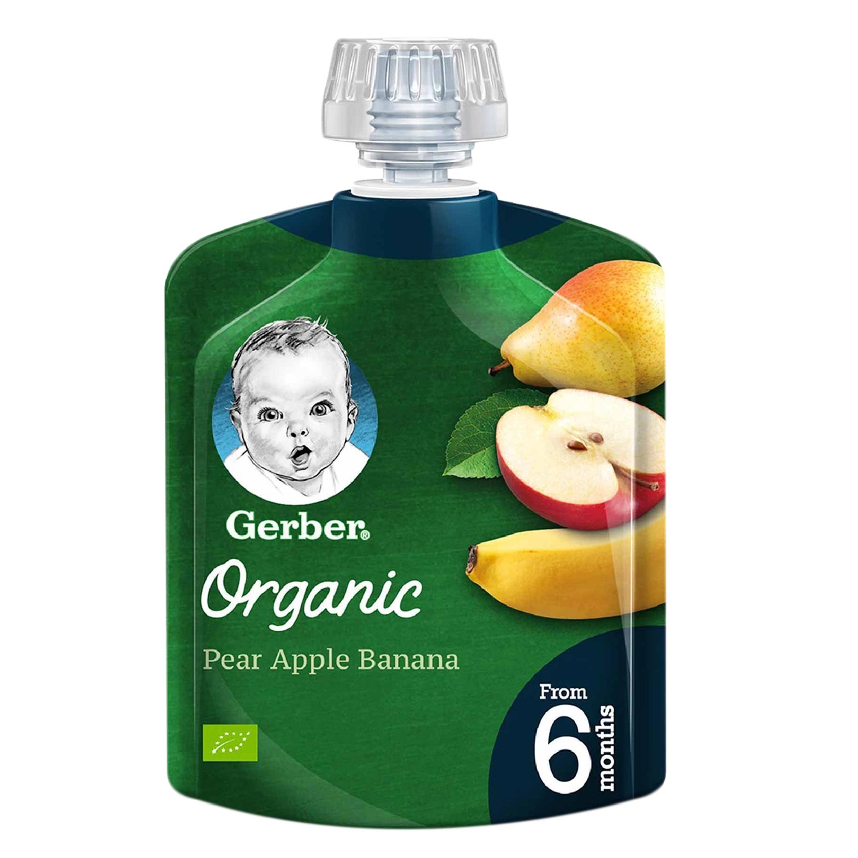 Gerber Organic Pear Apple And Banana Puree 90g