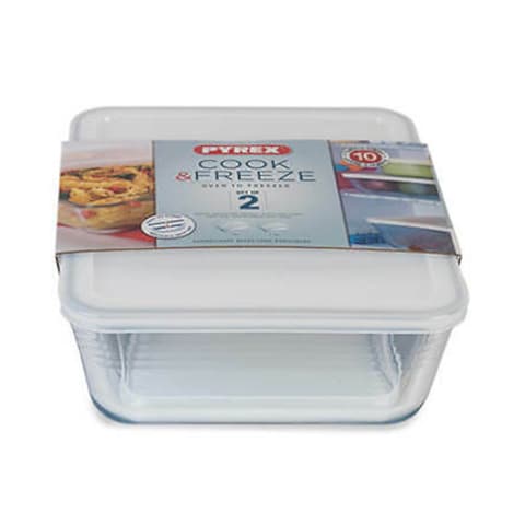 Pyrex Storage Rectangular Cook &amp; Freeze 2 Pieces