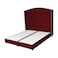 In House Maldives Velvet Bed Frame - Queen - 200x150 cm - Burgundy