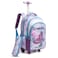 Eazy Kids 18Inch Set of 3 Trolley School Bag with Lunch Bag and Pencil Case Mermaid - Purple