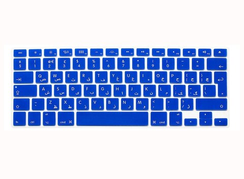 Generic - Arabic English Silicone Keyboard Skin UK Layout For MacBook 11 Inch Air - Blue