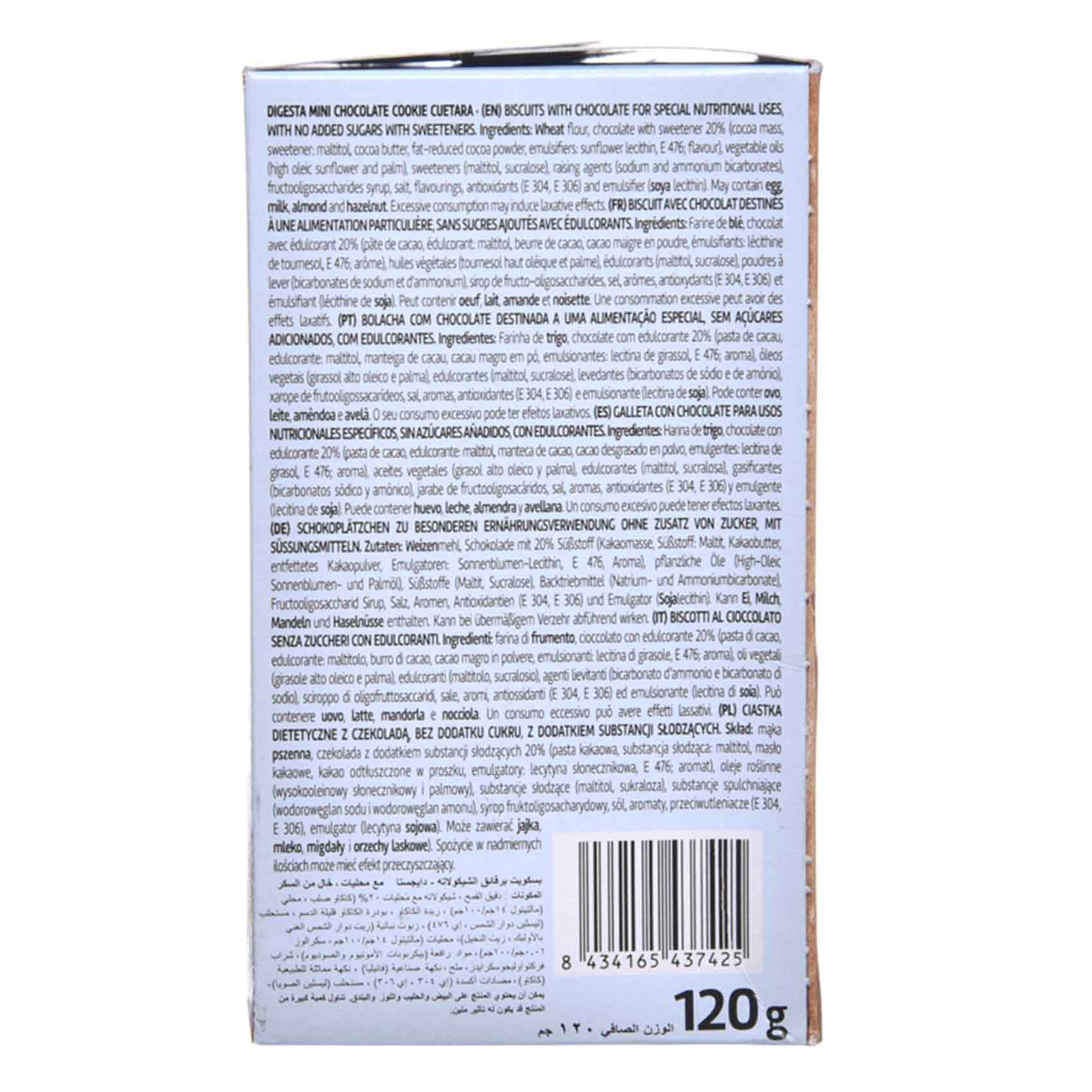 Cuetara Cookies Digesta Lite Mini Chocolate Chip 120 Gram product thumbnail 4