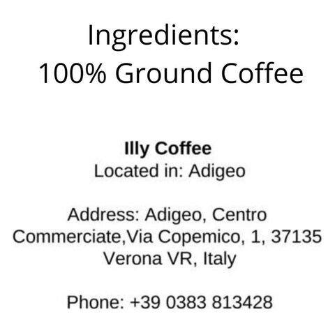 Illy Espresso Decaffeinated Ground Coffee 125g