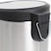 Orchid Stainless Steel Trash Bins, Recycle Bins, Round Step Waste Bin with Soft Close Lid, Durable Cantilever Foot Pedal Mechanism Steel Step Trash Can Wastebasket, Garbage Container Bin (12 Litre)