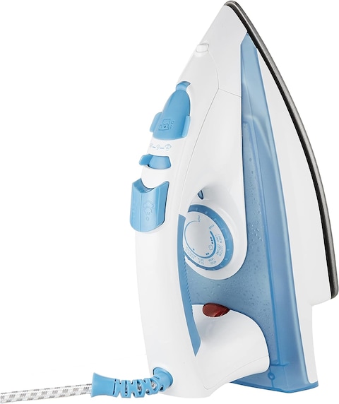 Black &amp; Decker 2200W Steam Iron With Non-Stick Soleplate And Spray Function, Blue - X2000-B5, 2 Years Warranty