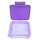 Eazy Kids 6 &amp; 4 Convertible Bento Lunch Box - Glitter Purple
