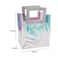 Transparent Clear Nylon Gift Bag High Quality PVC Handled Gift and Shopping Bag (Silver, 18x20x10 cm) - Pack of 12
