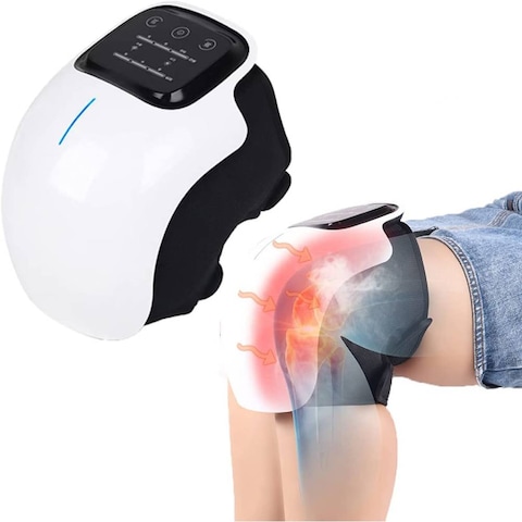 Infrared Heat and Vibration Knee Pain Relief For Swelling Stiff Joints, Stretched Ligament and Muscles Injuries, 2022 Longer Knee Straps