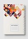 Lowha Spiral Notebook With 60 Sheets And Hard Paper Covers With Flat Mosiac Design, For Jotting Notes And Reminders, For Work, University, School