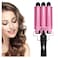 HYX Hair Curling Wand Tongs, 3 Barrel Hair Waver Hair Curler For Short or Long Hair 22mm, Professional Ceramic Hair Crimpers with 2 Temperature Control