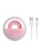 Generic - Portable Selfie LED Light Ring Fill Camera Flash Pink/White