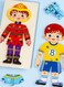 Cartoon Wooden 3D Puzzle Montessori Toys for Children Learning Matching Number Character Career Cognitive Jigsaw Board Game Preschool Educational Toy 5 puzzles set