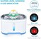 COOLBABY 2.5L Pet Water Fountain with Water Filter,Water Spray + LED Bright Blue Light,Automatic Pet Fountain Water Bowl for Cats and Small Dogs