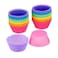 12Pcs/Lot 7Cm Muffin Cupcake Mould Colorful Round Shape Silicone Cupcake Mould Bakeware Maker Mold Tray Baking Cup Liner Molds, Multi Color