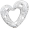 Hearts &amp; Filigree Pearl White 42in Shape Foil Bln 1Ct