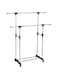 Generic Double Pole Clothes Rack Silver