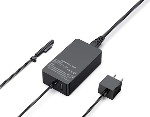 Ntech Surface Charger 36W, 12V 2.58A Surface Pro 3 Charger Compatible With Surface Pro 3 Surface Pro 4 Pro 5/6, Surface Laptop, Surface Go, Surface Charger Cable With USB Port 5V