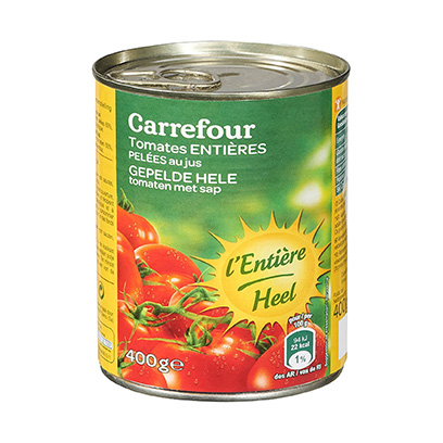 Carrefour Peeled Whole Tomatoes 400GR