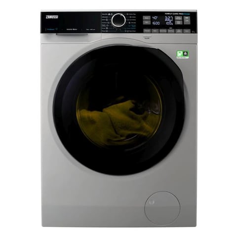Zanussi Front Load Pro-Steam Inverter Washing Machine - 10kg- Silver - ZW8F1168MS