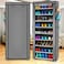 10-Tier Shoe Cabinet Rack Fabric Cabinet Shoe Storage Holder with Fabric Layer 58x28x160cm, Gray