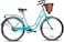 Mogoo Florida Single Speed Cruiser Bike 24/26 Inch, Classic City-Bike, Steel Frame Fixed-Gear Road-Bike, Comfort Cycle-For-Women, Bicycle Adult, Wicker Basket, Rear Carrier, Fixed-Gear, Dynamo-Light