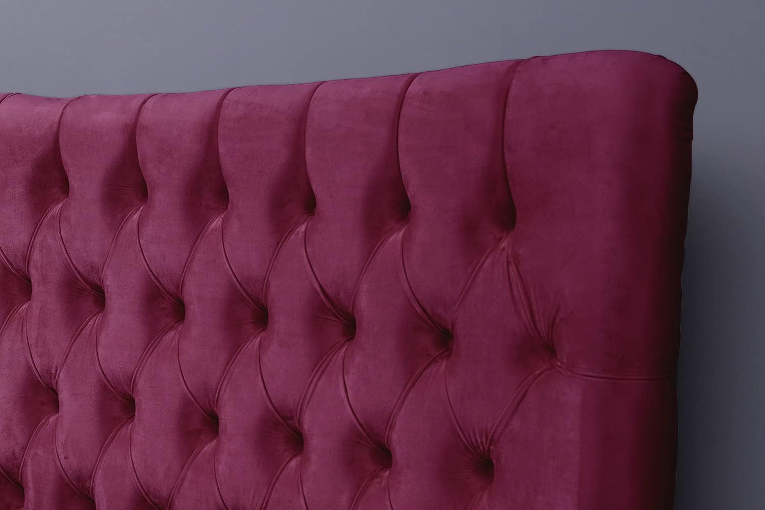 PAN Home Home Furnishings Mars Headboard Velvet Pink L-180: H-125cm 180x125 Pink