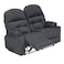 In House Velvet Double Cinematic Recliner Chair With Cups Holder - Dark Grey - NZ80