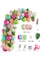 Tropical Arch Garland Kit, Green Hot Pink Confetti Latex Balloons Palm Leaves for Hawaii Flamingo Birthday Baby Shower Wedding Party Decorations Supplies (109pcs)