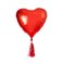 Giant Heart 32" Foil Balloon with Tassels