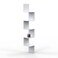 Wooden Twist Wooden Fancy Zigzag Wall Mount Floating Corner Wall Shelf White