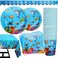 Scale Rank 102 Piece Under The Sea Party Supplies Set Including Banner, Plates, Cups, Napkins, And Tablecloth, Serves 25