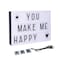 Wownect Message LED Lightbox With Combination Letters, Numbers &amp; USB Cable Diy Light Box [ A4 Size ] [Create Personalized Messages] [Good Night Lamp] Wall Decoration For Party
